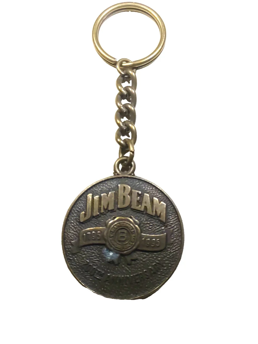 Brass Jim Beam Keychain 200th Anniversary